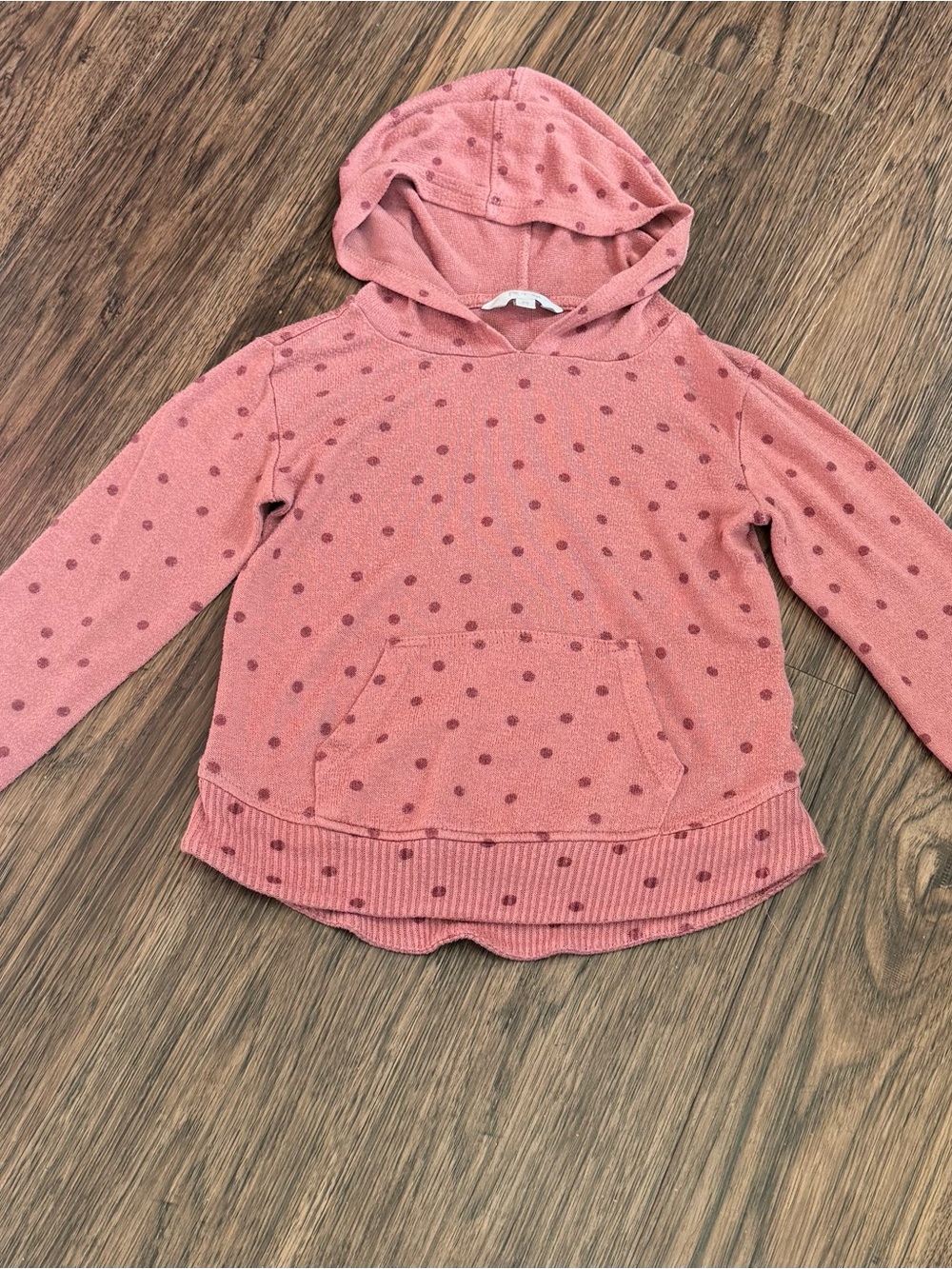 Girls' Pink Dot Hoodie Sweater